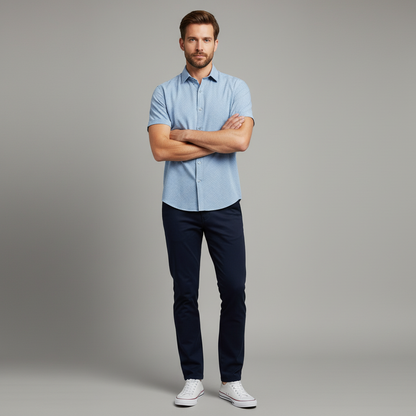 Men's Summer Casual Shirt | Lightweight Short Sleeve Leisurewear