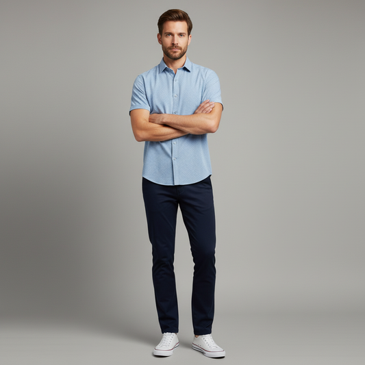 Men's Summer Casual Shirt | Lightweight Short Sleeve Leisurewear