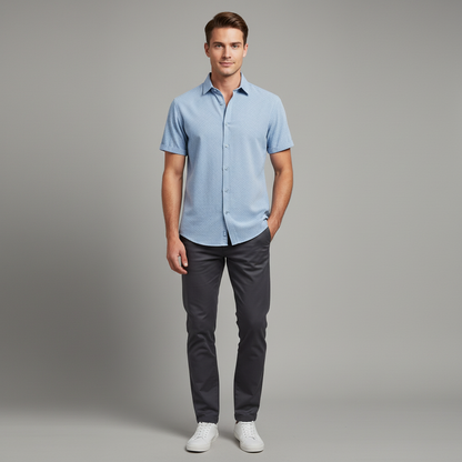 Men's Summer Casual Shirt | Lightweight Short Sleeve Leisurewear