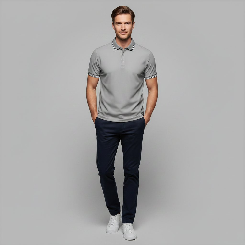 Elegant Men's Polo Shirt | Classic Fit Casual Wear