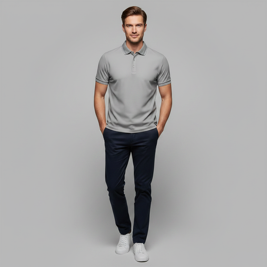 Elegant Men's Polo Shirt | Classic Fit Casual Wear