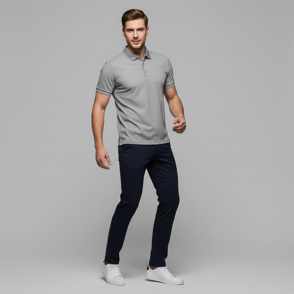 Elegant Men's Polo Shirt | Classic Fit Casual Wear