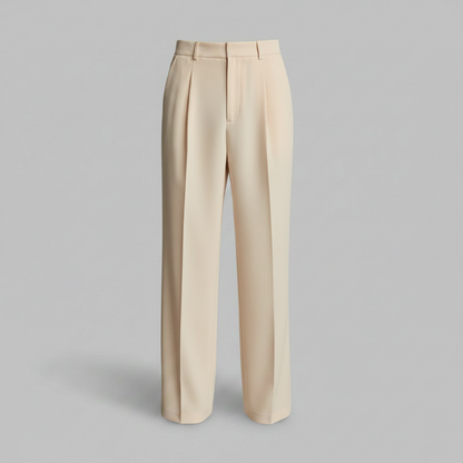 Men's Pleated Trousers | Straight Fit Formal Pants