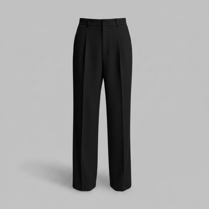 Men's Pleated Trousers | Straight Fit Formal Pants