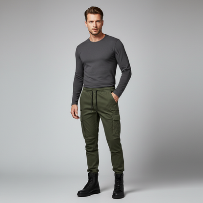 Men's Tactical Cargo Pants | Black Utility Trousers