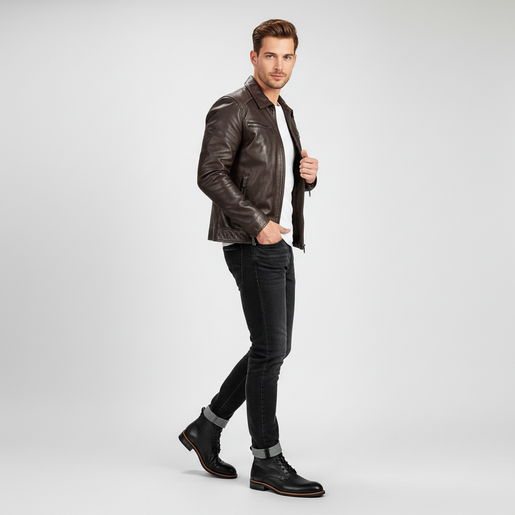 Retro Leather Boots | Men's Classic Footwear