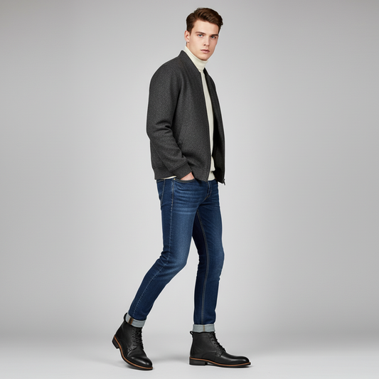 Retro Leather Boots | Men's Classic Footwear
