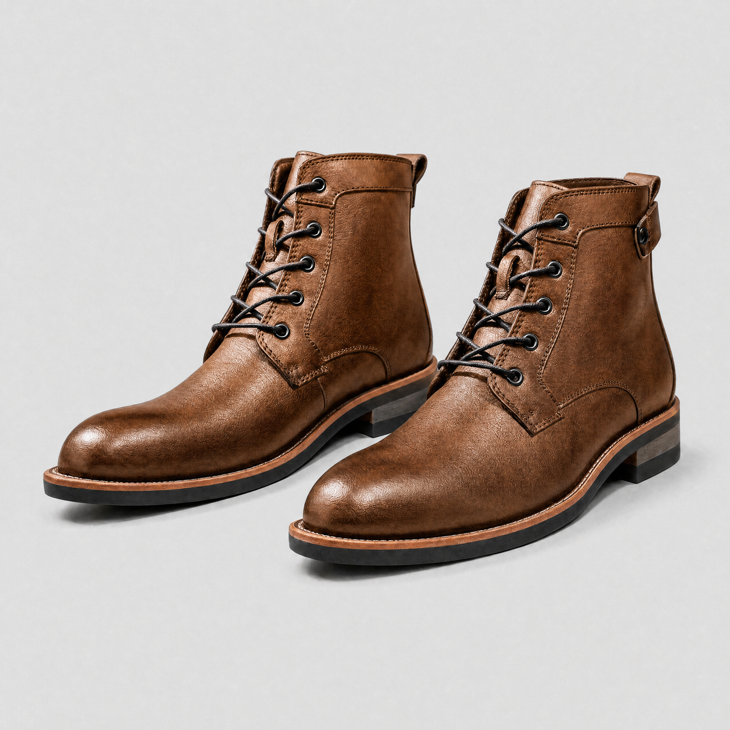 Retro Leather Boots | Men's Classic Footwear