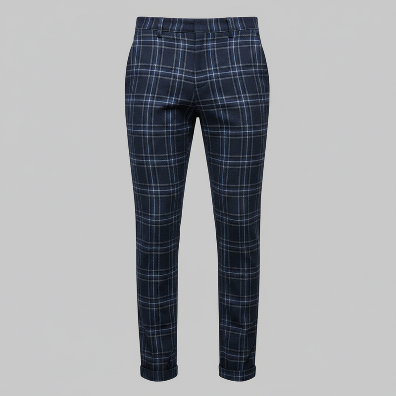 Sasha Checked Chinos | Men's Trousers