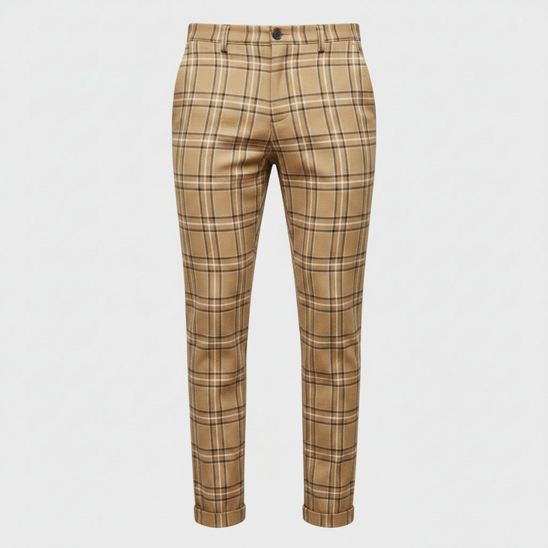 Sasha Checked Chinos | Men's Trousers