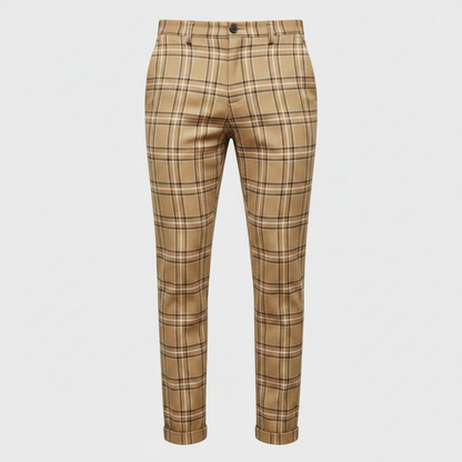 Sasha Checked Chinos | Men's Trousers