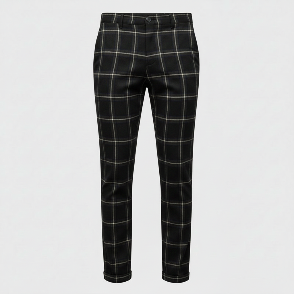 Sasha Checked Chinos | Men's Trousers