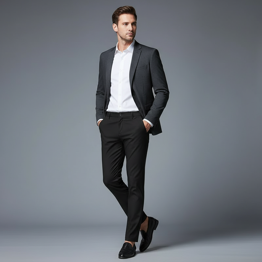 Saul | Men's Slim Fit Stretch Trousers, Mens Chinos